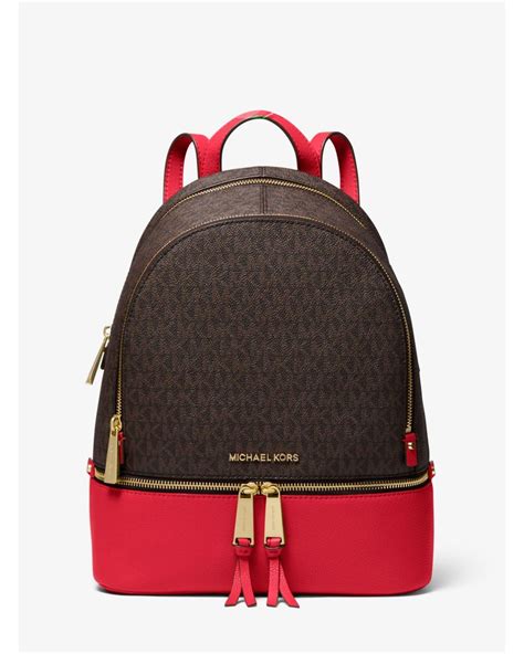 michael kors rhea medium backpack red|mk rhea slim backpack.